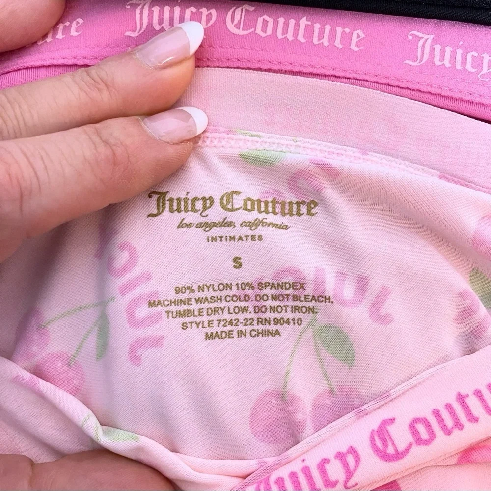 Juicy Couture Bikini Brief Pink, Black, White, Gray Logo 5 Panties Set Size S - Picture 9 of 10